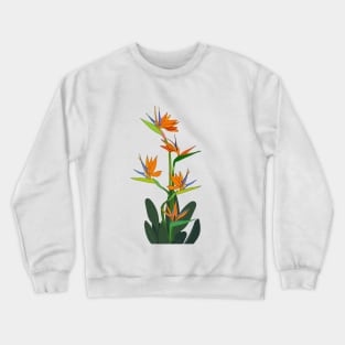 flowers Strelitzia tropical south africa flower Crewneck Sweatshirt